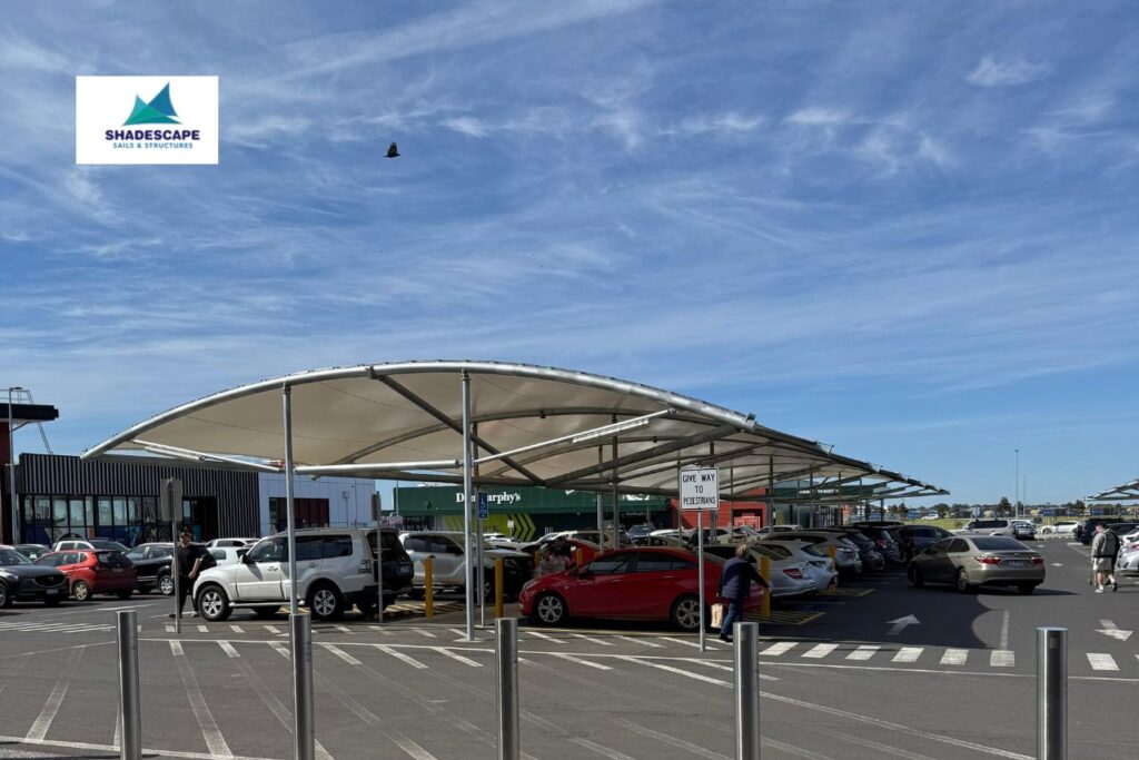 car park shade structure for shopping mall